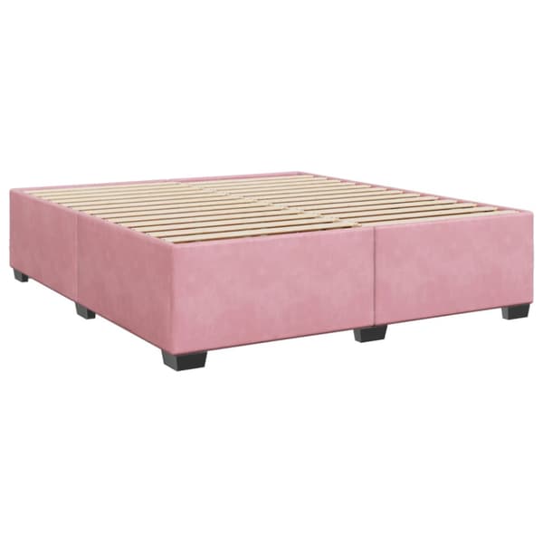 Sängram rosa 200x200 cm sammet