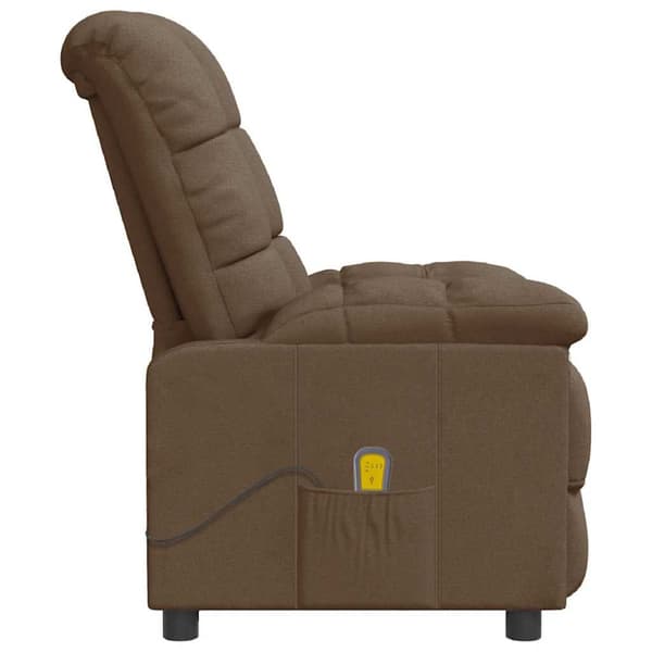 Massagefåtölj brun tyg
