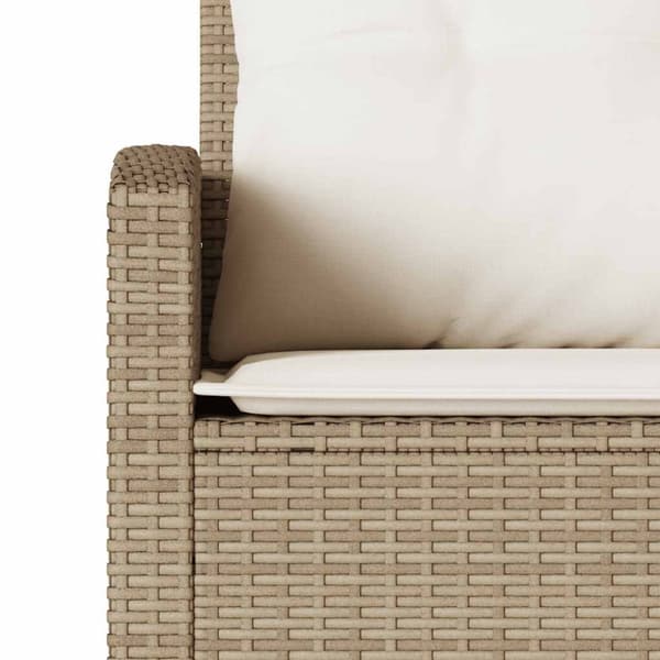 L-formad soffsoffa med kuddar beige konstrotting