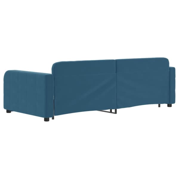 Dagbädd utdragbar blå 90x200 cm sammet