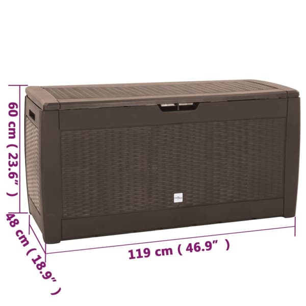 Dynbox brun 119x48x60 cm polypropen