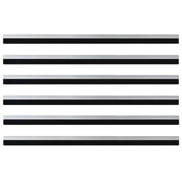 Självhäftande dörrborstlist 6 pcs Silver 100 cm