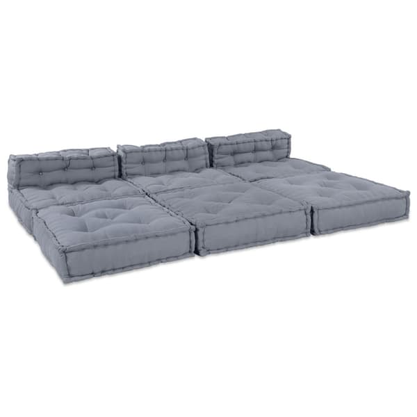 Modulsofa enhet 4 pcs Grå Tyg