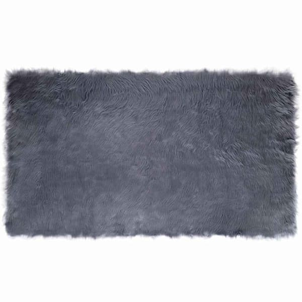 Fuskfäll matta TAFALLA Antracit 100 x 200 cm Polyester