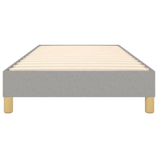 Boxspring-sängram ljusgrå 90x200 cm tyg