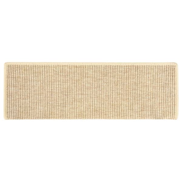 Trappmattor 15 st 65x21x4 cm ljusbeige rektangulär kant