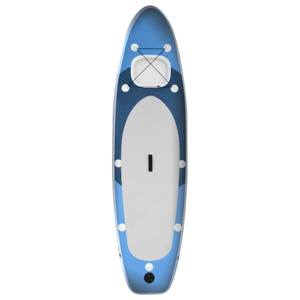 Upplåsbar SUP-bräda set blå 330x76x10 cm