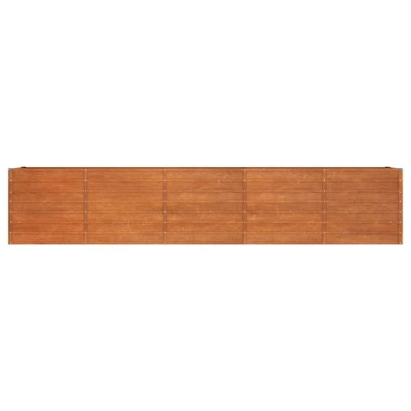 Odlingslåda rostig 400x80x77 cm rosttrögt stål