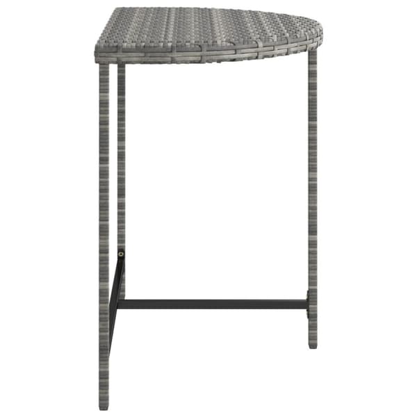 Trädgårdsbord grå 80x50x75 cm konstrotting