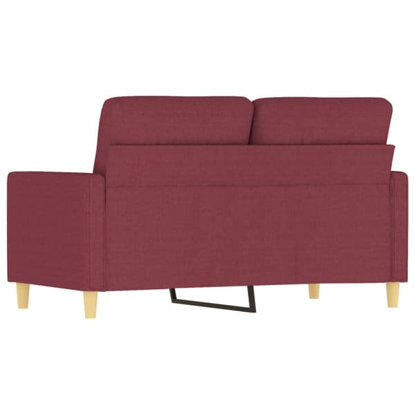 2-sitssoffa vinröd 120 cm tyg