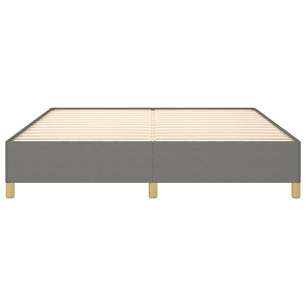 Boxspring-sängram mörkgrå 180x200 cm tyg