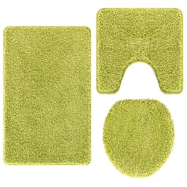 Antisklid badmatta set 3 pcs Grön PP
