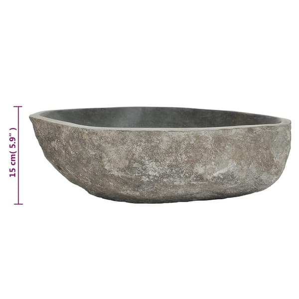 Handfat flodsten oval (45-53)x(34-41) cm