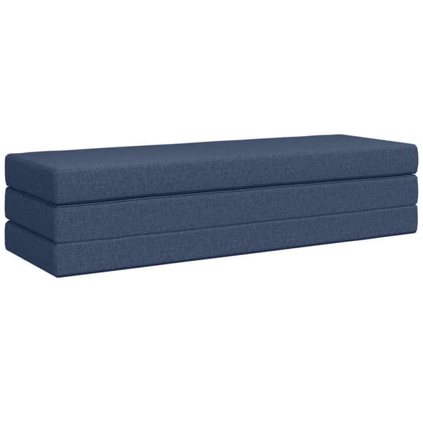 Fällbar Soffbed 200 x 67 x 45 cm Blå