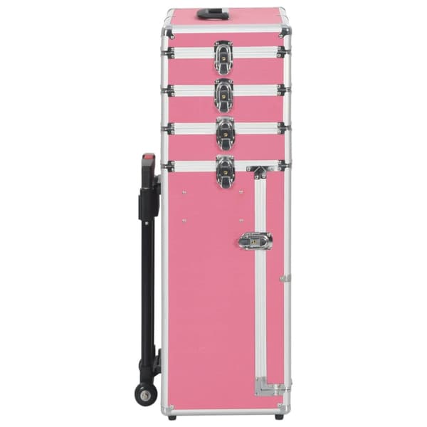 Sminklåda aluminium rosa