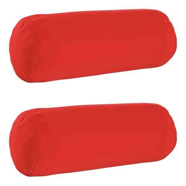 Kuddöverdrag 2 st HEERLEN Röd Ø 15 x 40 cm Polyester