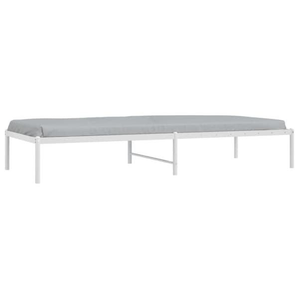 Sängram metall vit 80x200 cm