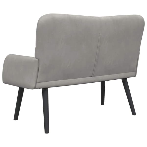 Tvåsitssoffa Ljusgrå 115 x 61 x 87 cm Sammet
