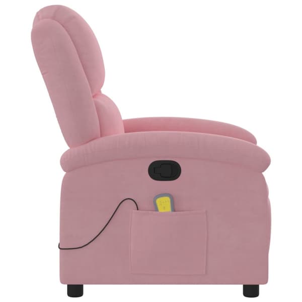 Massagefåtölj rosa sammet