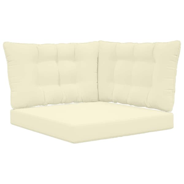 Utomhus Soffa Kudde 3 pcs Kräm Polyester