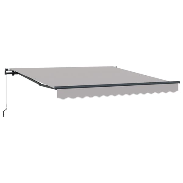 Utfällbar markis Ljusgrå 300 x 250 cm Polyester och Stål