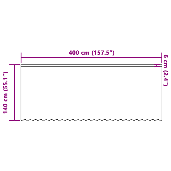 Spetsgardin med gardiner Blommor Vit 140 x 400 cm Polyester
