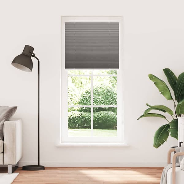Plisserad persienn antracit 100x200 cm tyg bredd polyester