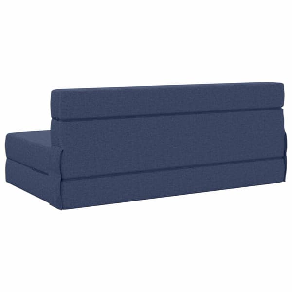 Fällsoffa säng Blå 203 x 152 x 15 cm tyg