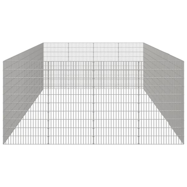 Husdjursbur 24-panel 54x100 cm galvaniserat järn