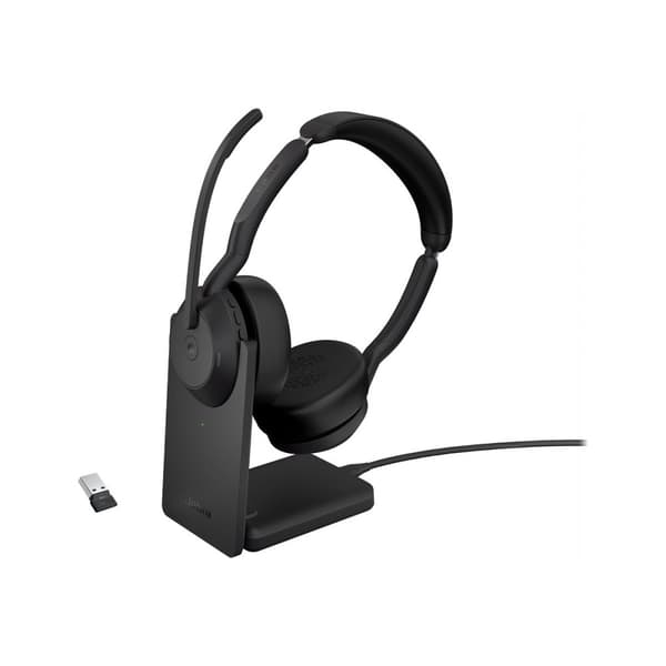 Jabra Evolve2 55 MS Stereo - headset - USB-A - med laddningsställ