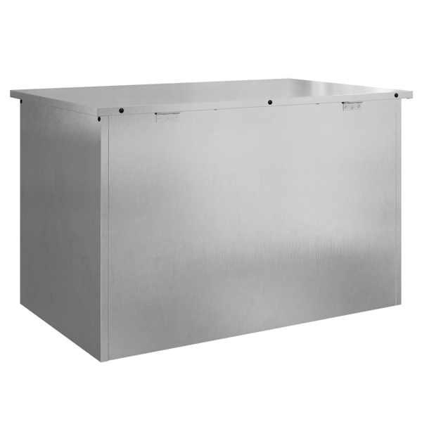 Utomhusförvaringslåda Silver 80 x 50,5 x 50 cm Stål