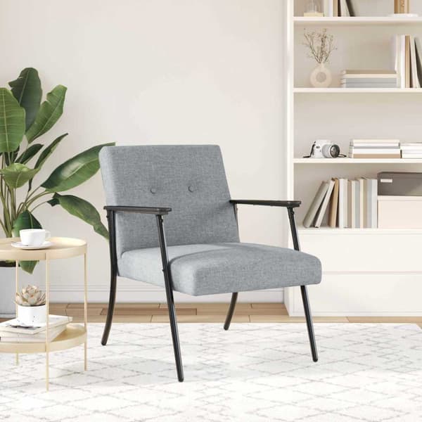 fåtölj Ljusgrå tyg