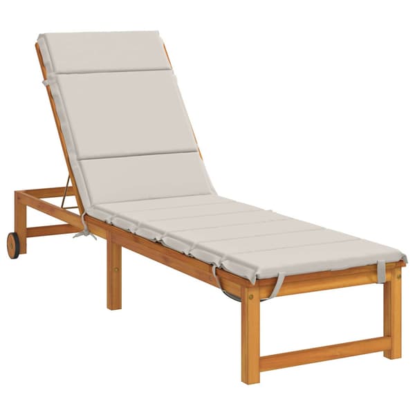 Solstol Kudde GEMERT 100% Polyester Vit 200 x 50 x 3 cm