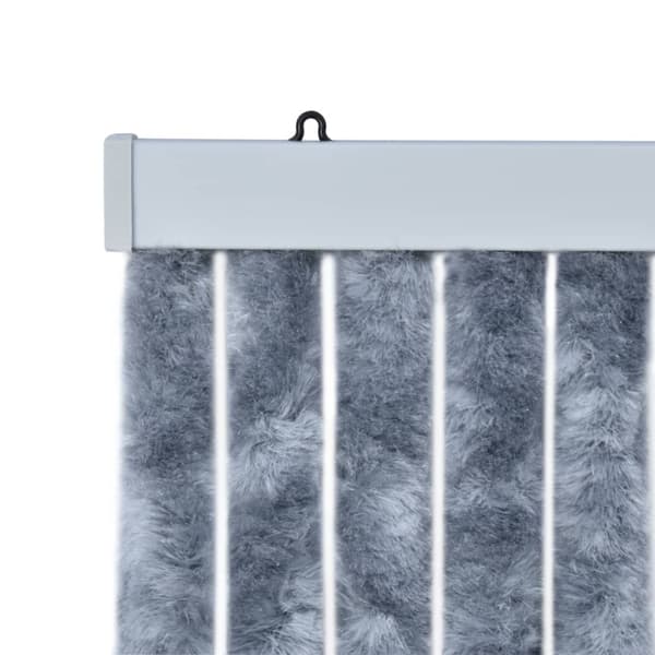 Insektsdraperi silver 90x220 cm chenille