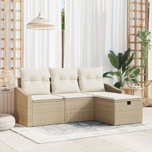 Soffset 4 st Beige konstrotting