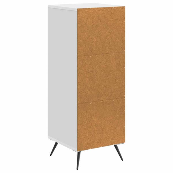 Sideboard Vit högglans 33 x 34,5 x 90 cm Konstruerat trä