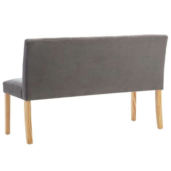 Bänk 140 cm grå sammet