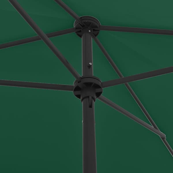 Strandparasoll grön 200x125 cm