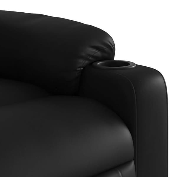 Massagefåtölj svart konstläder