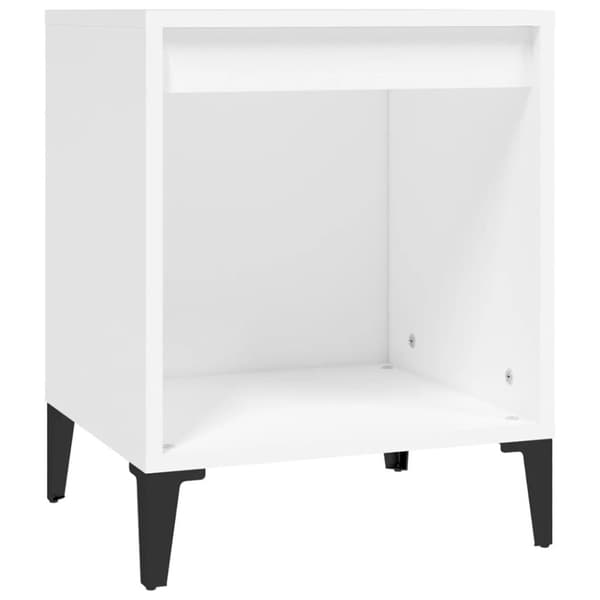 Sängbord 2 st vit 40x35x50 cm