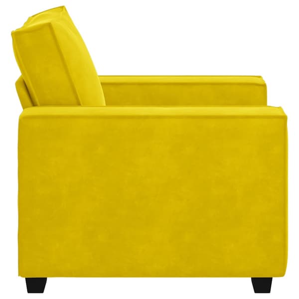 Soffstol gul 100x78x84 cm sammet