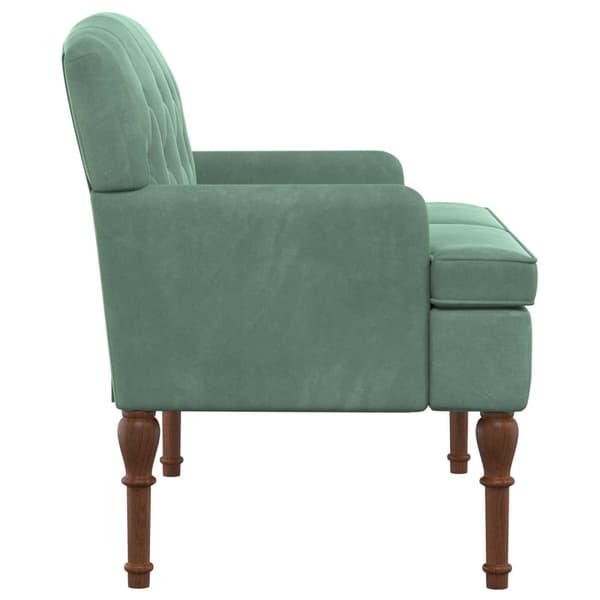 Loveseat med knapprapport Havgrön 111 x 65 x 79 cm Sammet