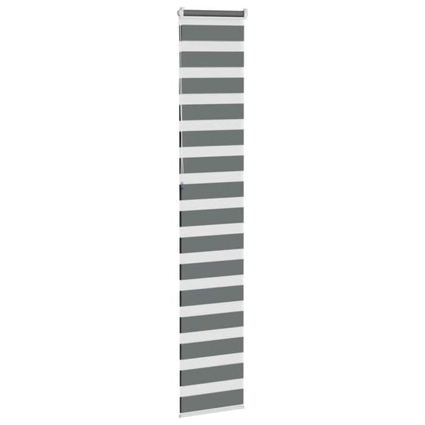 Rullgardin zebra mörkgrå 40x230 cm tyg bredd 35,9 cm polyester