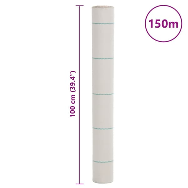 Ogräsmatta vit 1x150 m PP