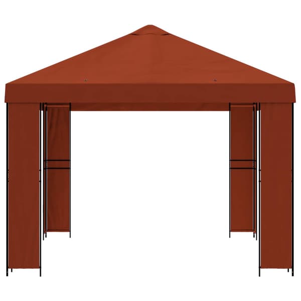 Paviljong 4 × 3 m Terracotta Polyester och Stål 190