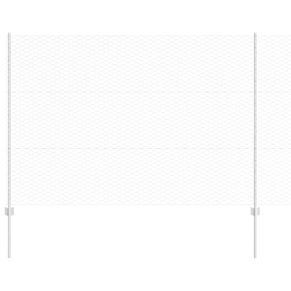 Stängsel med stolpe Silver 1,5 x 25 m Stål