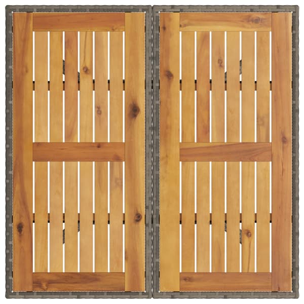 Trädgårdsmöbelset 5 pcs Grå konstrotting