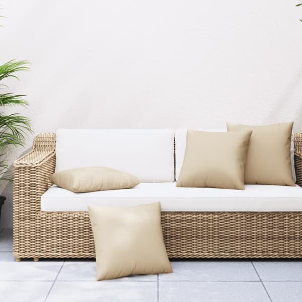 Soffkuddar 4 st beige 60x60 cm tyg