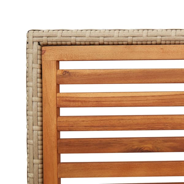 Trädgårds stapelbara stolar 2 pcs Brun och beige