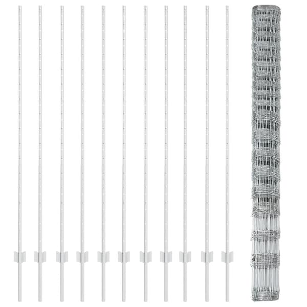 Stängsel med stolpe Silver 1,6 x 25 m Stål